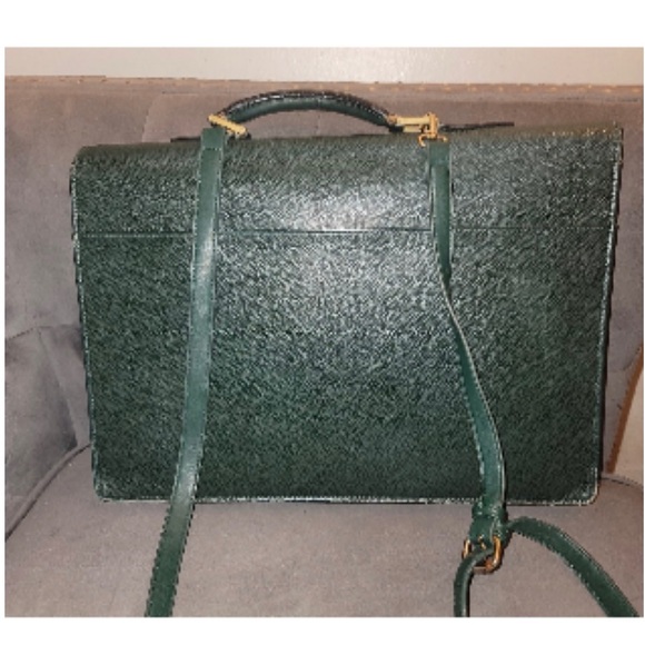 Louis Vuitton Robusto Serviette Consellier Laptop Briefcase Taiga Moskova GREEN - Picture 3 of 10